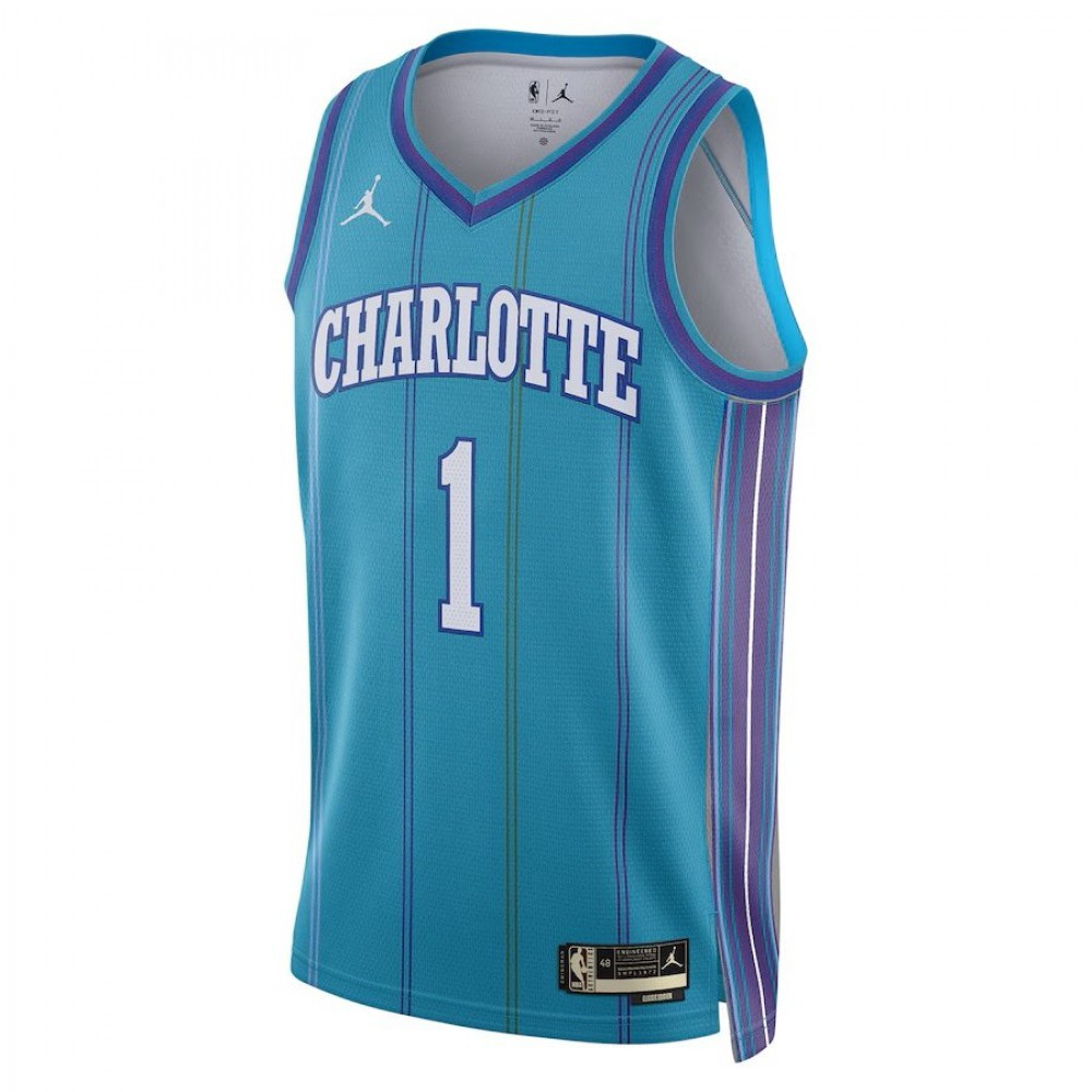 Unisex Jordan Brand LaMelo Ball Teal Charlotte Hornets 2023/24 Swingman Replica Jersey - Classic Edition-Pro Kit Vault | Brand New 26/27 Sports Jerseys